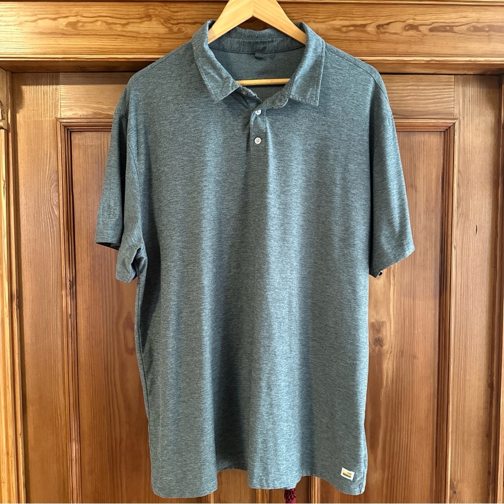 Vuori gray blue  Polo Shirt mens XXL strato tech